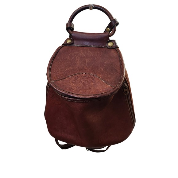 Ghurka Handbags - Ghurka Marley No 138 Vintage Brown Leather Backpack Made in USA Handcrafted Bag